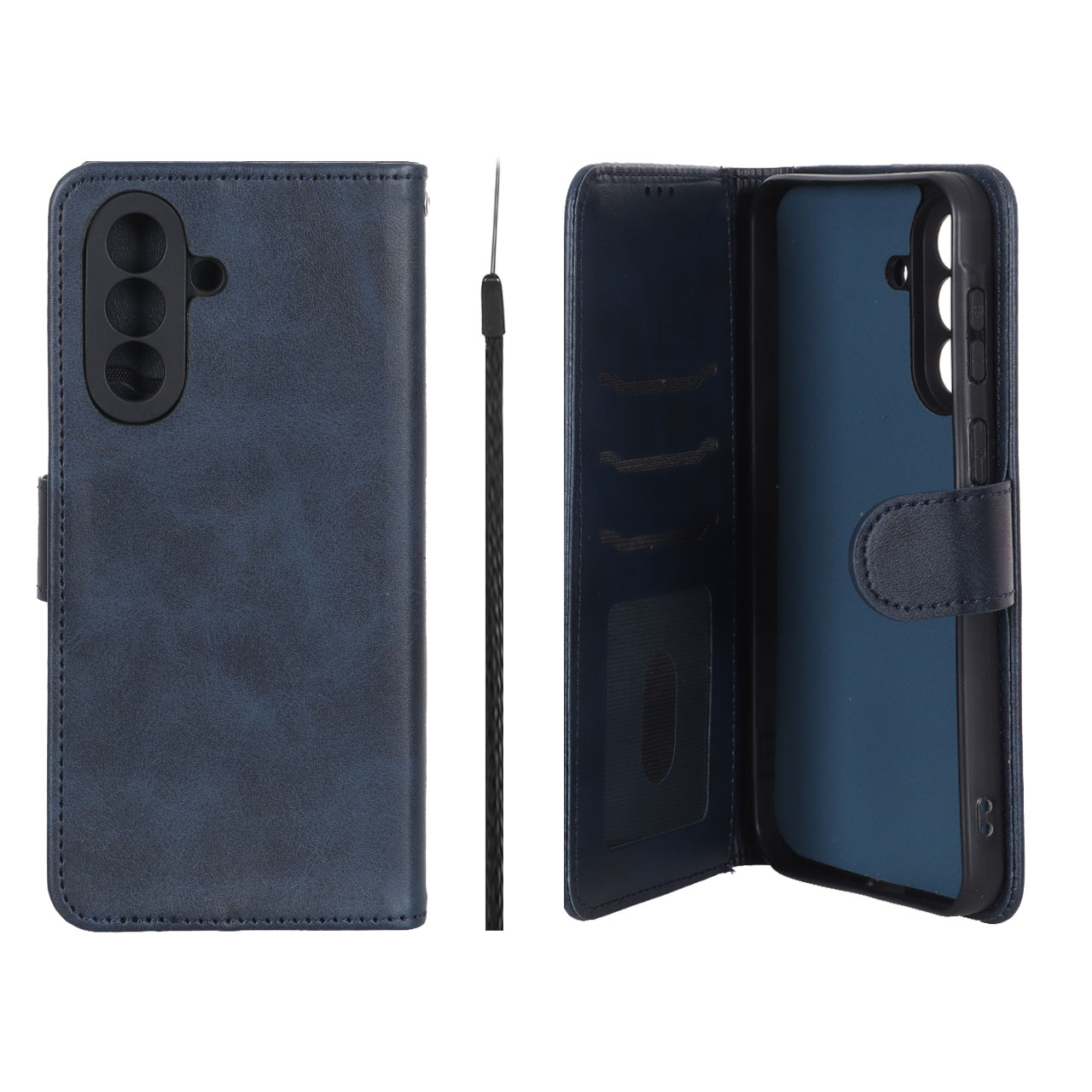 کیف موبایل مگنتی Crystal داخل مخمل Samsung Galaxy A37 - سرمه ای